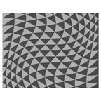 GEOMETRIC TRIANGLE GREY OPTICAL ILLUSION FLEECE BLANKET