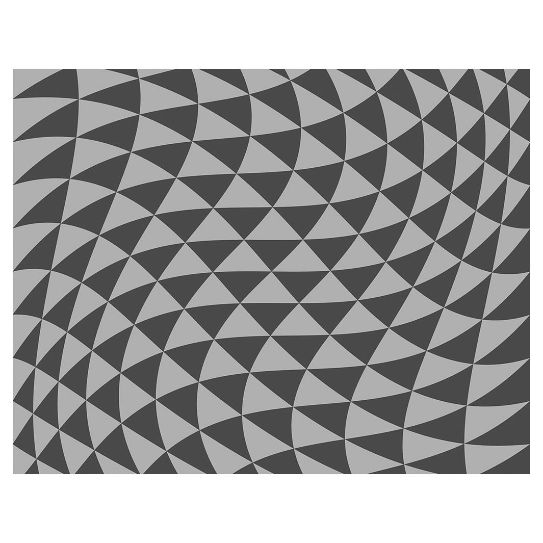 GEOMETRIC TRIANGLE GREY OPTICAL ILLUSION FLEECE BLANKET