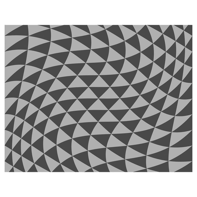 GEOMETRIC TRIANGLE GREY OPTICAL ILLUSION FLEECE BLANKET