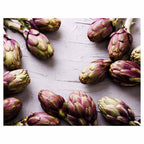 ARTICHOKE DARK PURPLE ON GREY FLEECE BLANKET