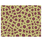GEOMETRIC GREEN AND MAUVE PATTERN FLEECE BLANKET