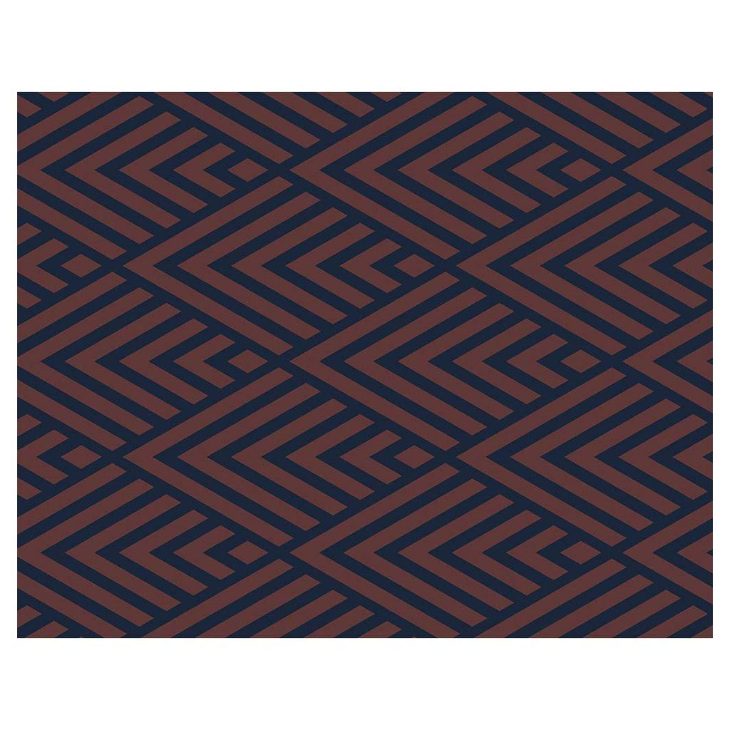 BROWN AND NAVY DIAMOND PATTERN FLEECE BLANKET