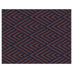 BROWN AND NAVY DIAMOND PATTERN FLEECE BLANKET