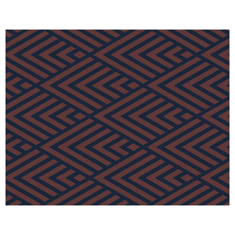 BROWN AND NAVY DIAMOND PATTERN FLEECE BLANKET