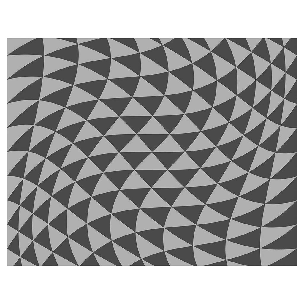 GEOMETRIC TRIANGLE GREY OPTICAL ILLUSION FLEECE BLANKET