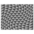 GEOMETRIC TRIANGLE GREY OPTICAL ILLUSION FLEECE BLANKET