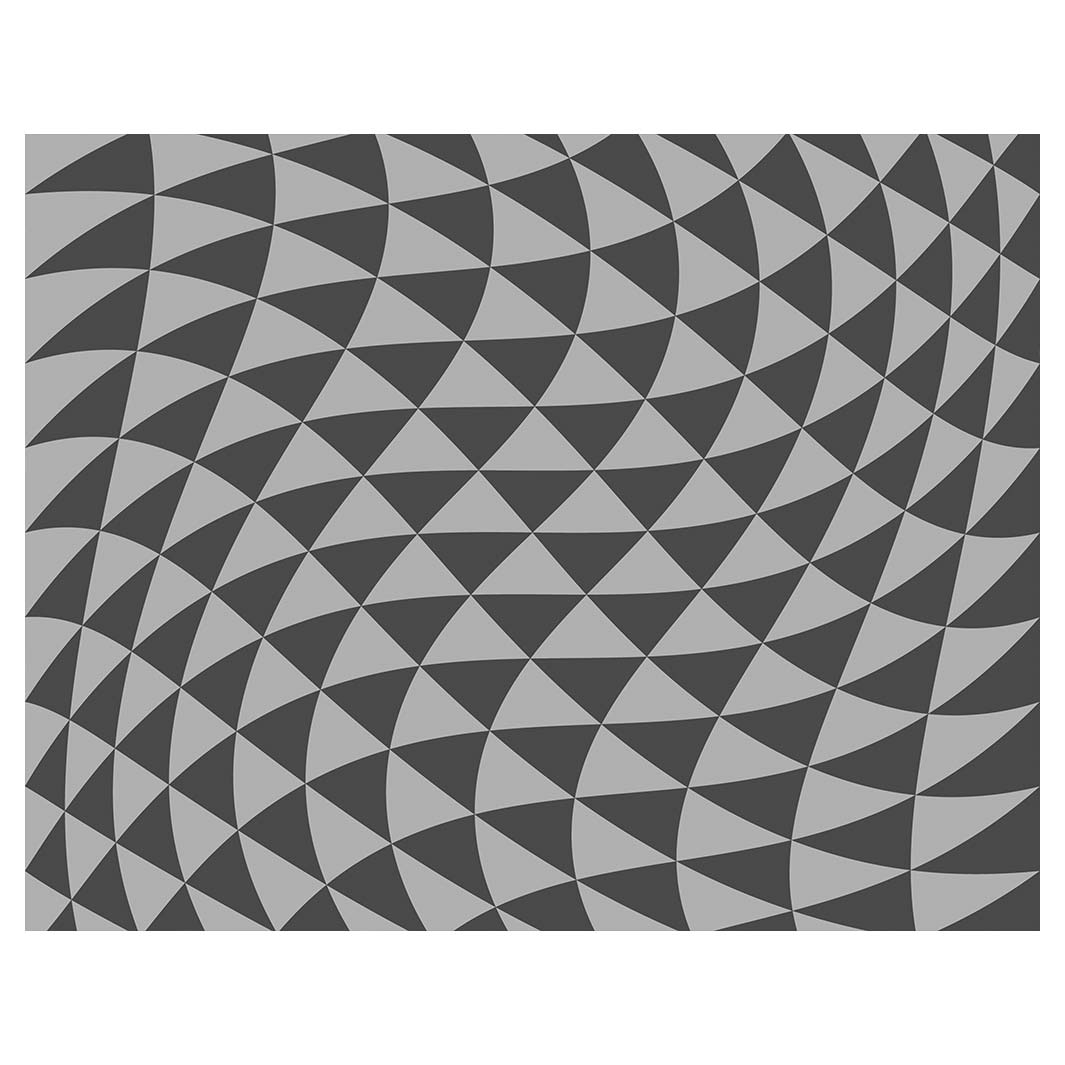 GEOMETRIC TRIANGLE GREY OPTICAL ILLUSION FLEECE BLANKET