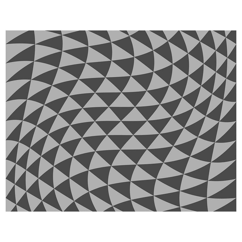 GEOMETRIC TRIANGLE GREY OPTICAL ILLUSION FLEECE BLANKET