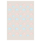 KIDS PINK AND BLUE WATERCOLOUR CLOUDS FLEECE BLANKET
