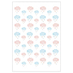 KIDS PINK AND BLUE WATERCOLOUR CLOUDS FLEECE BLANKET