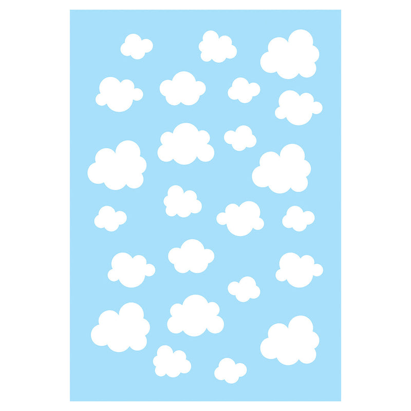 KIDS LIGHT BLUE CLOUD PATTERN FLEECE BLANKET