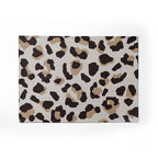 KIDS NATURAL BROWN LEOPARD PRINT FLEECE BLANKET