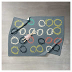 KIDS MULTI COLOR CHALK CIRCLE PATTERN FLEECE BLANKET