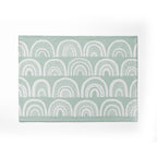 KIDS WHITE RAINBOW PATTERN FLEECE BLANKET