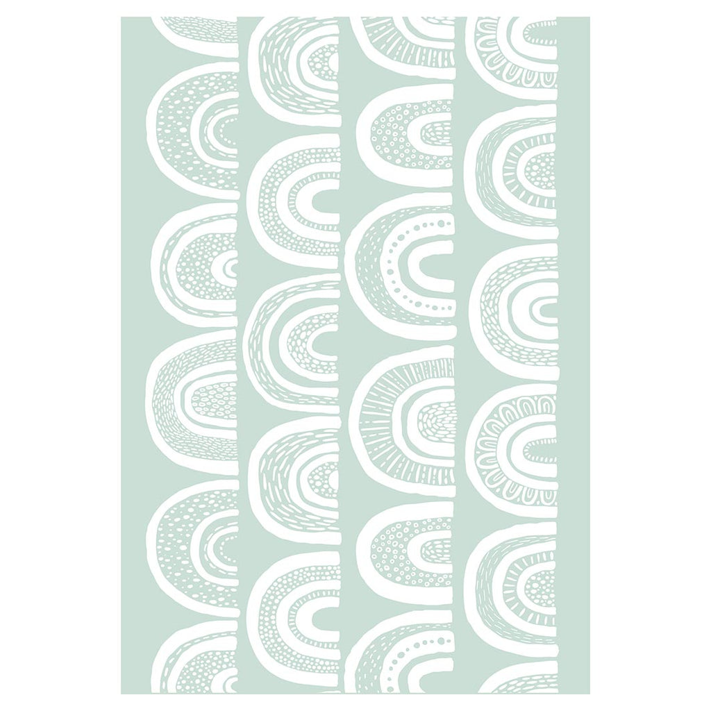 KIDS WHITE RAINBOW PATTERN FLEECE BLANKET