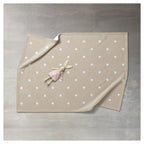 KIDS WHITE DOTTED PATTERN FLEECE BLANKET