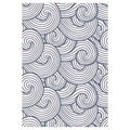 KIDS NAVY WAVES LINE PATTERN FLEECE BLANKET