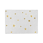 KIDS BLACK AND GOLD DOTS AND STARS PATTERN FLEECE BLANKET