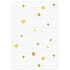 KIDS BLACK AND GOLD DOTS AND STARS PATTERN FLEECE BLANKET