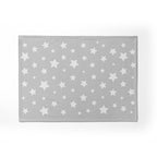 KIDS GREY WHITE STARS PATTERN FLEECE BLANKET