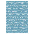 KIDS BLUE WHITE LINE WAVE PATTERN FLEECE BLANKET