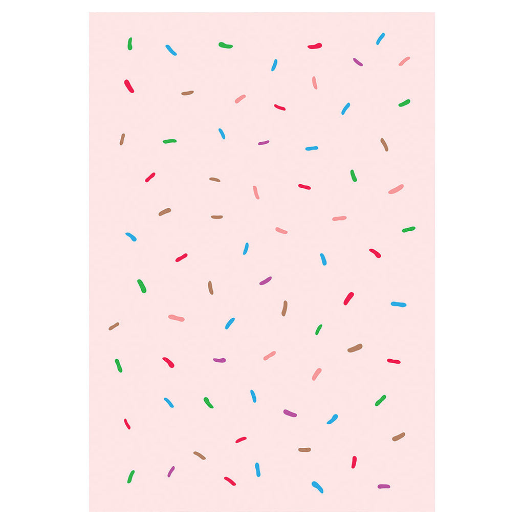 KIDS PINK DONUT SPRINKLES FLEECE BLANKET