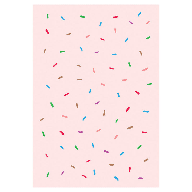 KIDS PINK DONUT SPRINKLES FLEECE BLANKET