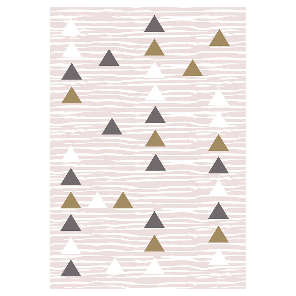 KIDS PINK TRIANGLE PATTERN FLEECE BLANKET