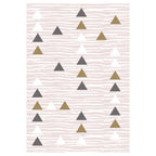 KIDS PINK TRIANGLE PATTERN FLEECE BLANKET