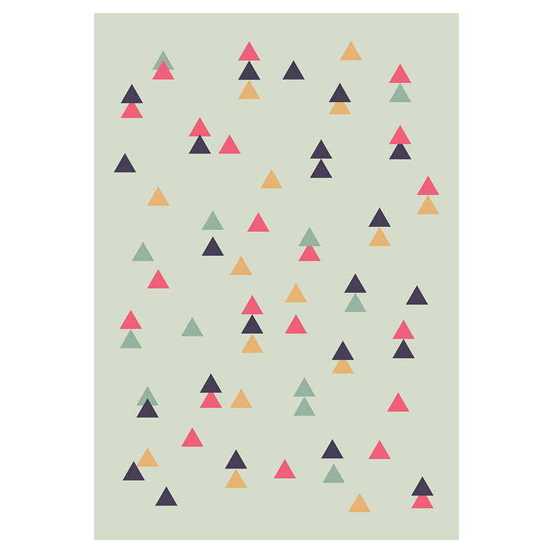 KIDS MULTI COLOUR TRIANGLE PATTERN FLEECE BLANKET