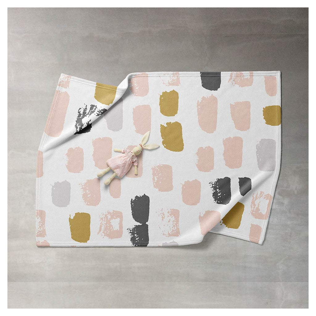 KIDS PAINT BRUSH PATTERN FLEECE BLANKET