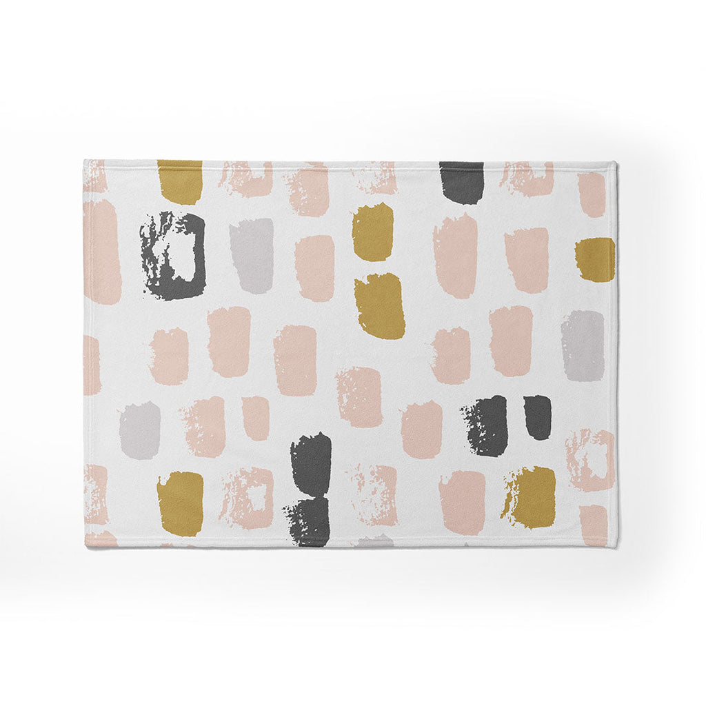KIDS PAINT BRUSH PATTERN FLEECE BLANKET