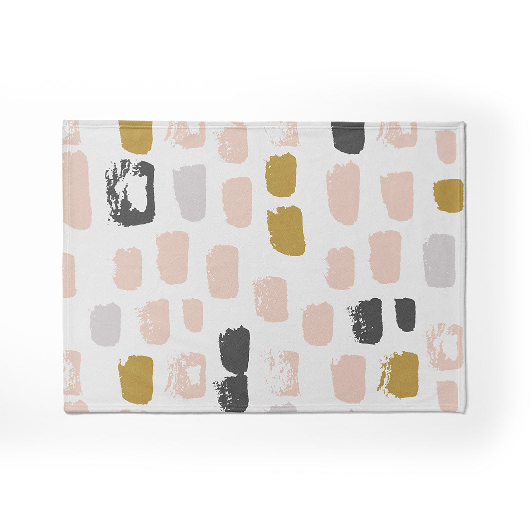 KIDS PAINT BRUSH PATTERN FLEECE BLANKET