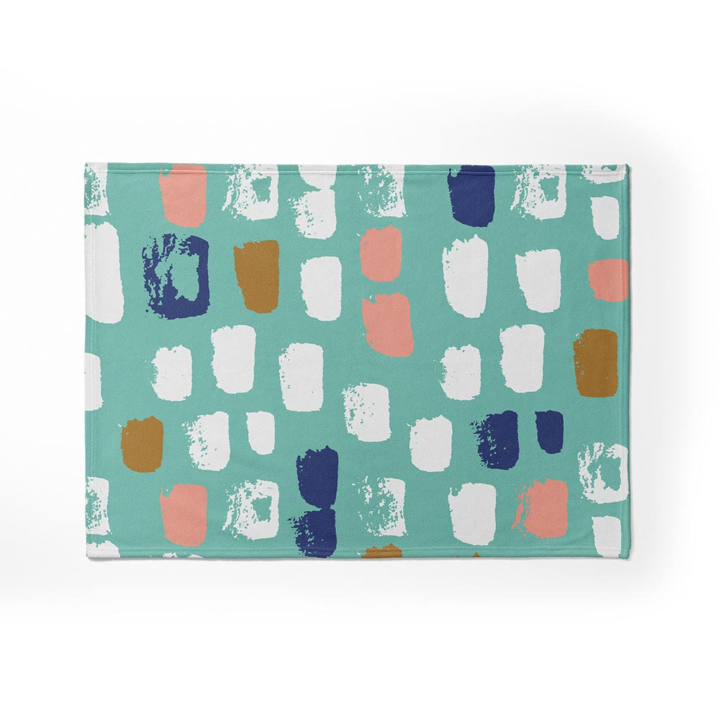 KIDS PAINT BRUSH PATTERN FLEECE BLANKET
