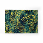 KIDS GREEN YELLOW JUNGLE PATTERN FLEECE BLANKET