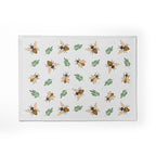 KIDS ORANGE BEE PATTERN FLEECE BLANKET