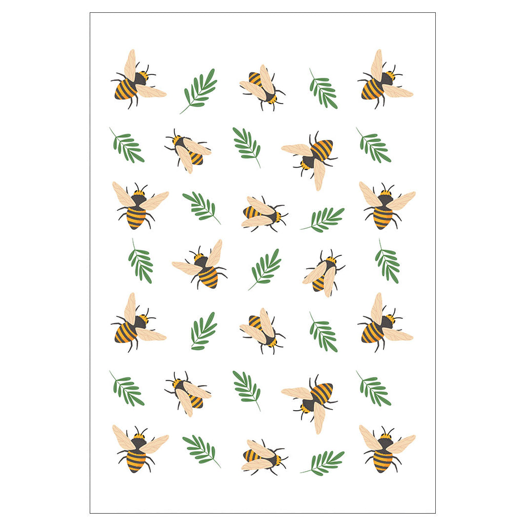 KIDS ORANGE BEE PATTERN FLEECE BLANKET