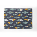 KIDS BLUE DIAMOND GEO PATTERN FLEECE BLANKET