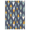 KIDS BLUE DIAMOND GEO PATTERN FLEECE BLANKET