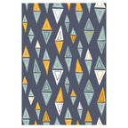 KIDS BLUE DIAMOND GEO PATTERN FLEECE BLANKET