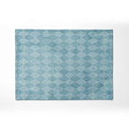 KIDS BLUE DIAMOND PATTERN FLEECE BLANKET