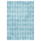 KIDS BLUE DIAMOND PATTERN FLEECE BLANKET