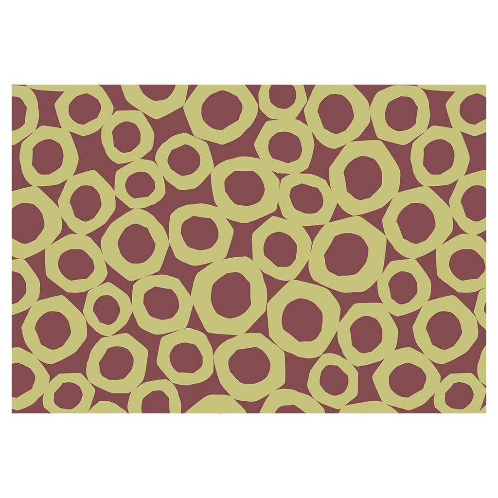 GEOMETRIC GREEN AND MAUVE PATTERN FLEECE BLANKET