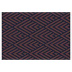 BROWN AND NAVY DIAMOND PATTERN FLEECE BLANKET
