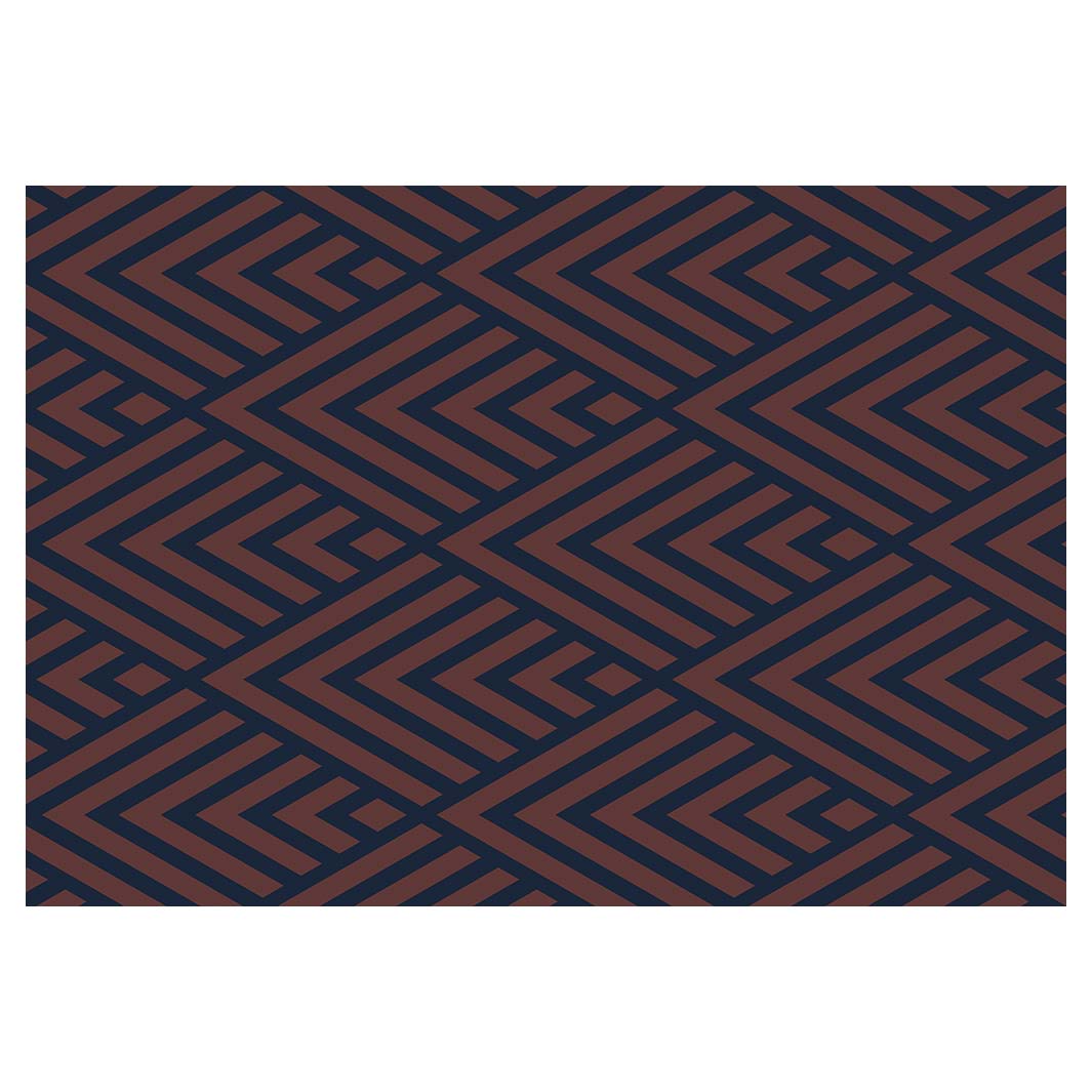 BROWN AND NAVY DIAMOND PATTERN FLEECE BLANKET