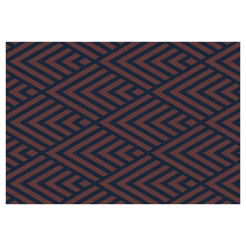 BROWN AND NAVY DIAMOND PATTERN FLEECE BLANKET
