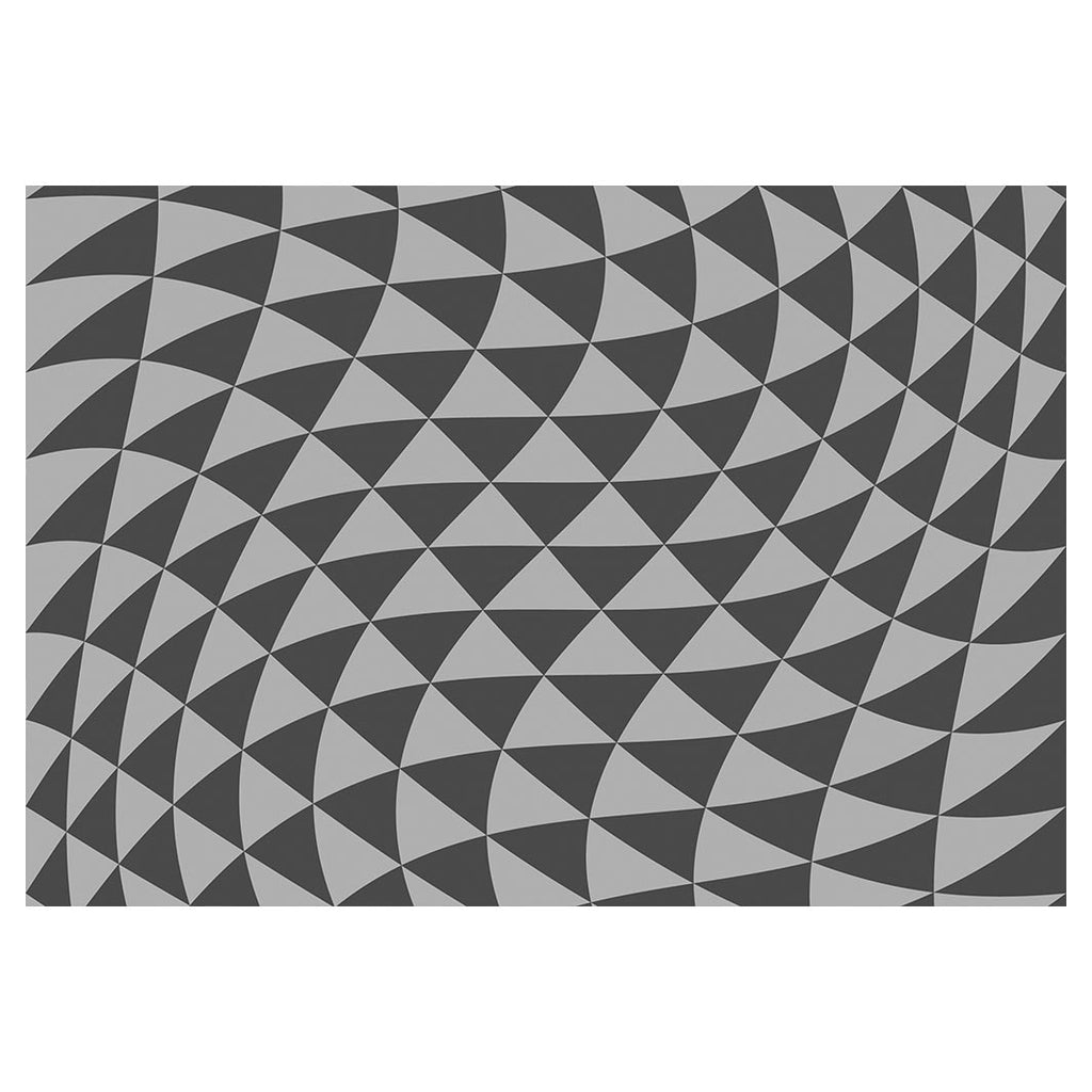 GEOMETRIC TRIANGLE GREY OPTICAL ILLUSION FLEECE BLANKET