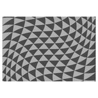 GEOMETRIC TRIANGLE GREY OPTICAL ILLUSION FLEECE BLANKET