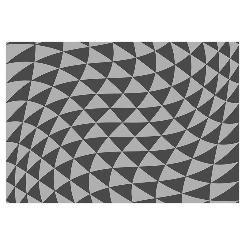 GEOMETRIC TRIANGLE GREY OPTICAL ILLUSION FLEECE BLANKET