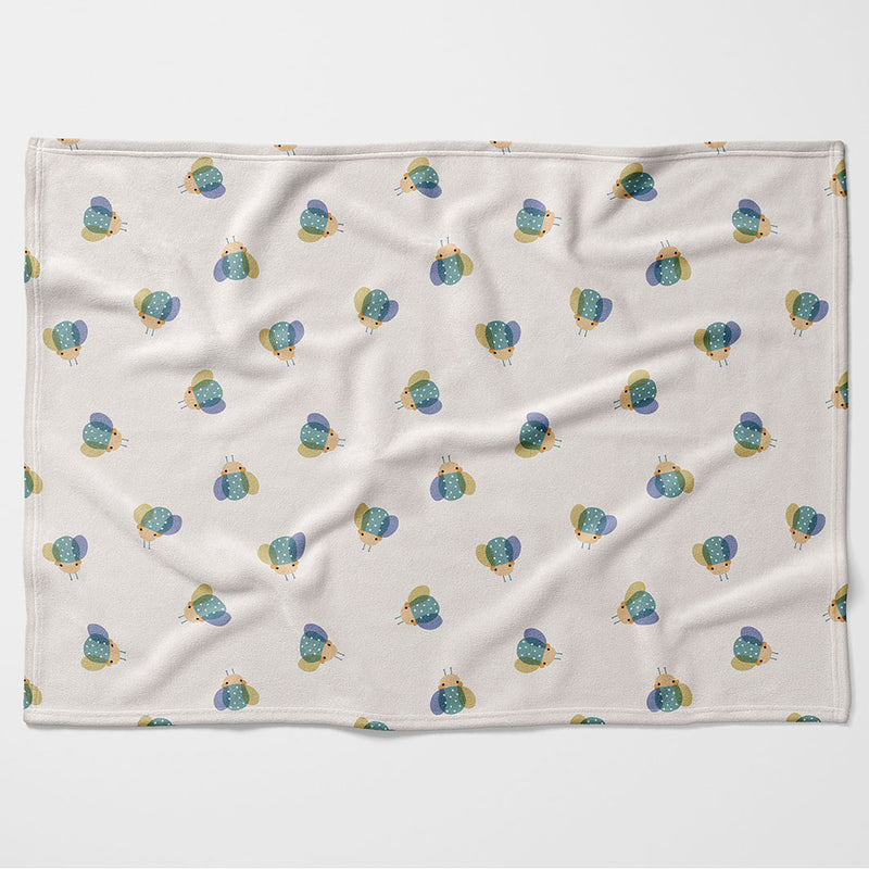 KIDS MEADOW BUG FLEECE BLANKET